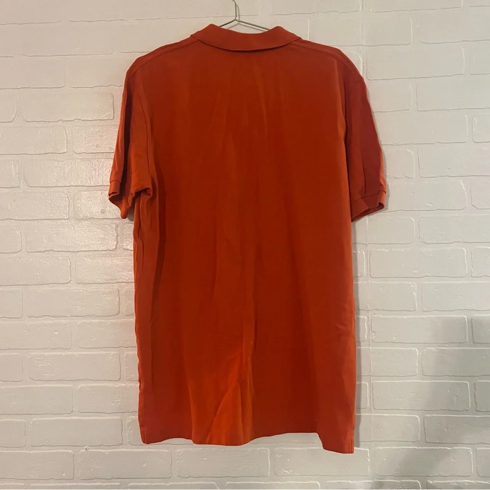 Polo by Ralph Lauren Mens Shirt Orange Polo Shirt Classic Style Collared Large